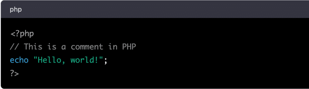 php code