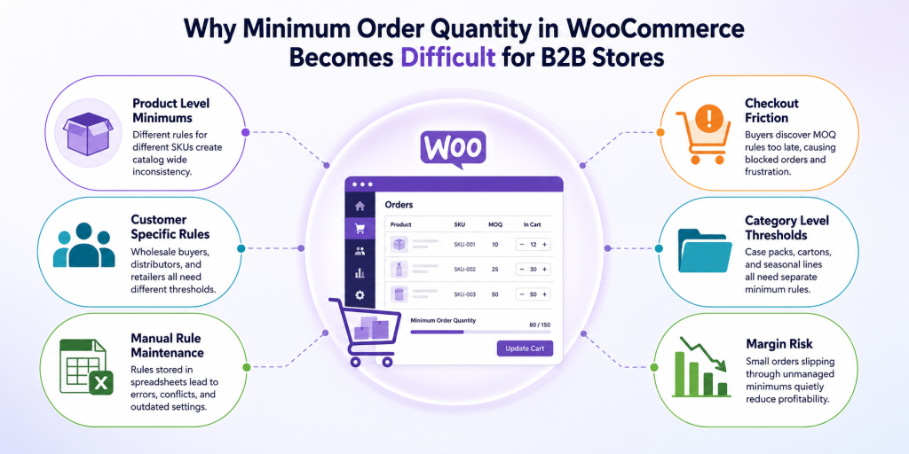 Why Minimum Order Quantity in WooCommerce Becomes Difficult for B2B Stores
