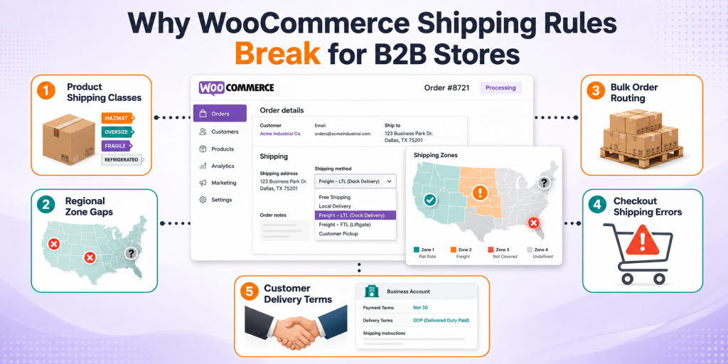 Why WooCommerce Shipping Rules Become Difficult for B2B Businesses
