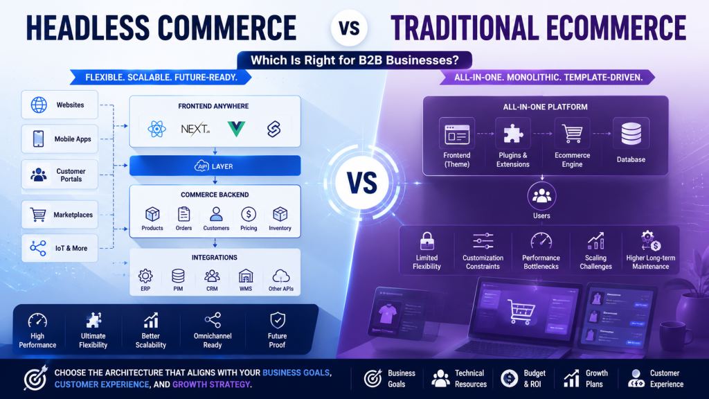 Headless Commerce vs Traditional Ecommerce: Which Is Right for B2B Businesses?
